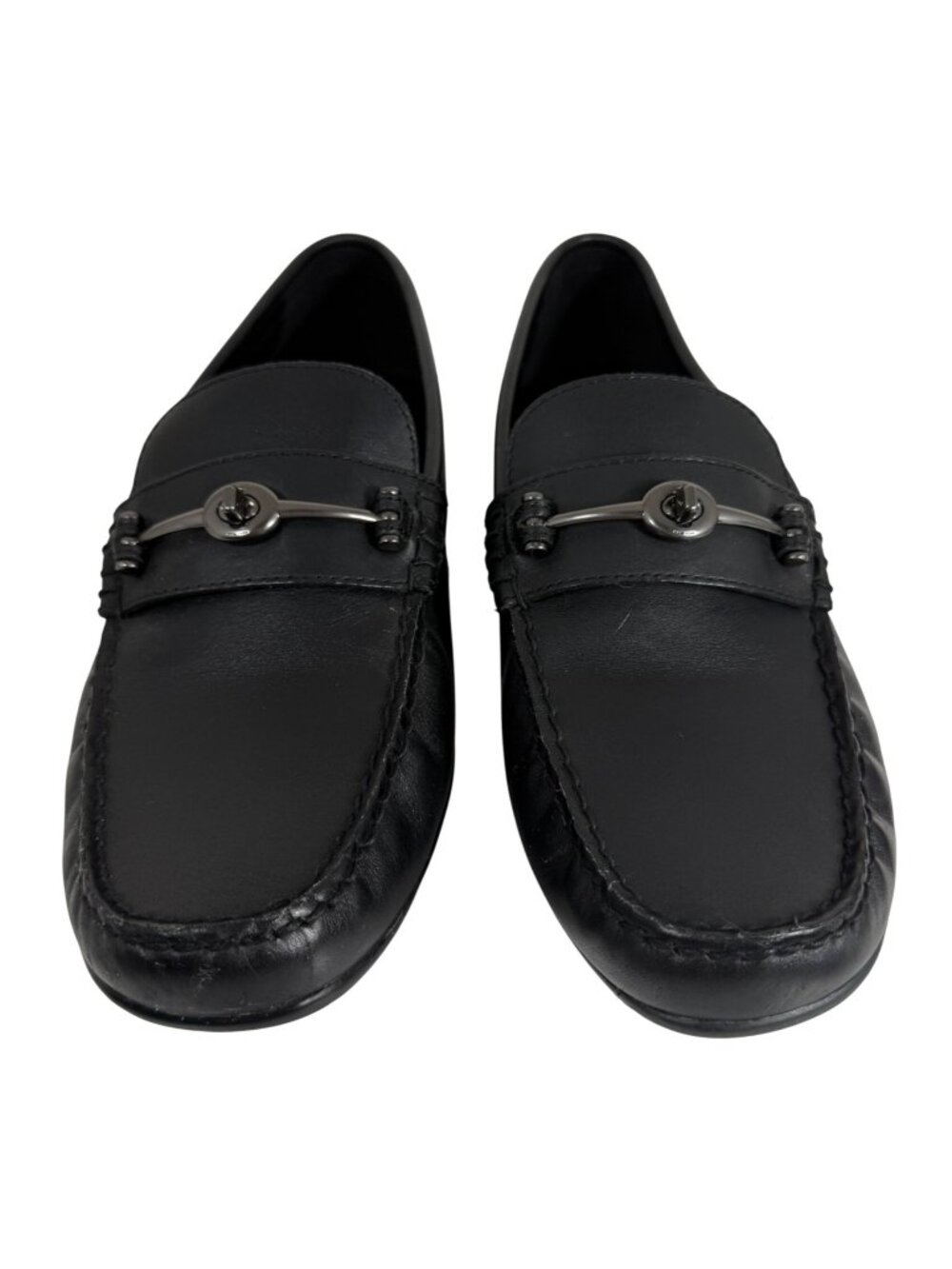 Coach Mott Driver FG2984 Black Leather Loafer Dress Shoes Men Size 7 D Excellent
